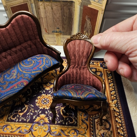 Fantastic Living Room Dollhouse Miniature Furniture Lot Vintage 1980's - Picture 8 of 11